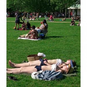 Hyde-park sunbathing