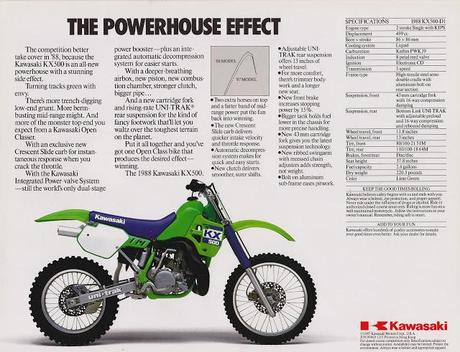 Vintage Brochures: Kawasaki KX 500 1988 (Usa)