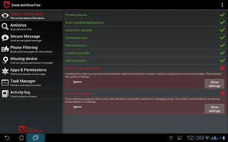 I Top 5 Antivirus per tablet Android