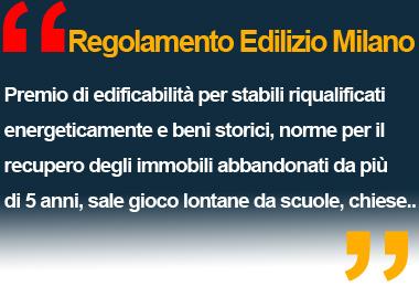 Regolamento Edilizio Milano