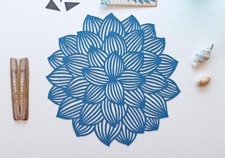 Flower paper cut