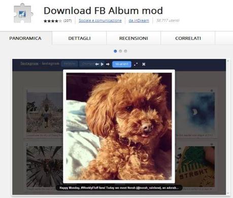 Download FB Album mod - estensione Chrome per scaricare album di foto da facebook