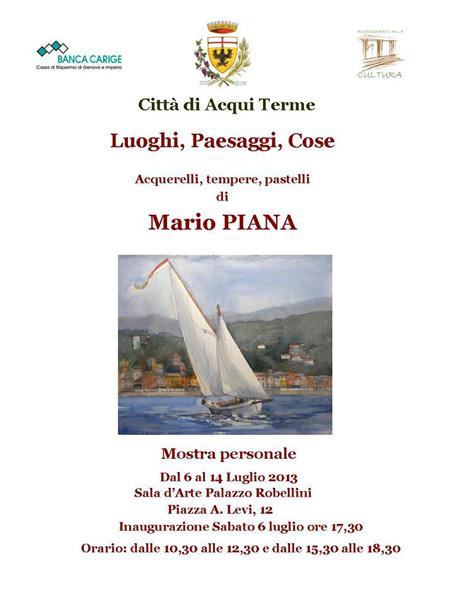 MARIO PIANA. MOSTRA A PALAZZO ROBELLINI: INCONTRO CON UN AMICO ARTISTA E BLOGGER.