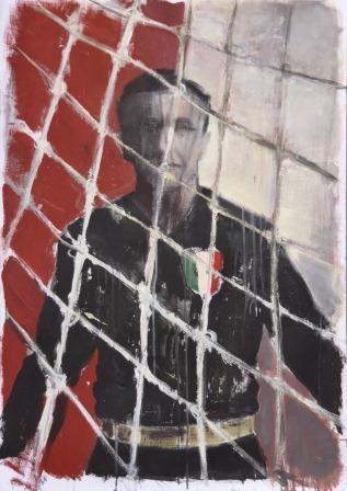 Valerio Bacigalupo, 2010, olio, cm. 100x70 - PORTIERI D’ITALIA - Giovanni Cerri