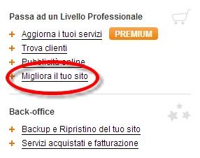 Puoi trovare vari suggerimenti su come migliorare il tuo sito nell'amministrazione del tuo progetto.