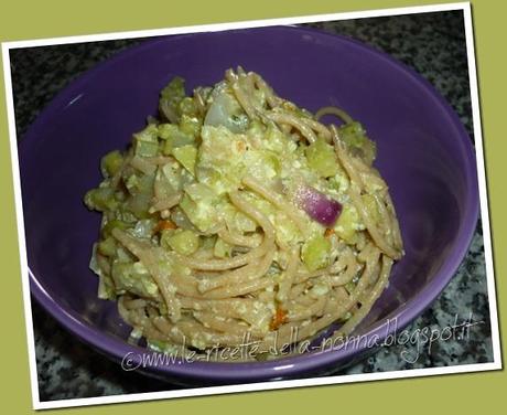 Spaghetti integrali con carbonara di zucchine (7)