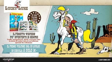 Dal 23 luglio la serie a fumetti di Lucky Luke in allegato al quotidiano La Gazzetta dello Sport Lucky Luke Gazzetta dello Sport 