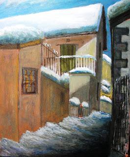 Neve nei paesi della Valgrande (raccontata dai quadri di Casalini Alberto).
