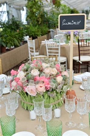 flower and vegetable centrepieces