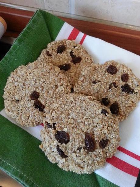 Cookies con avena uvetta e cocco