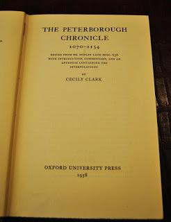 The Peterborough Chronicle 1070-1154, edizione inglese OUP 1958