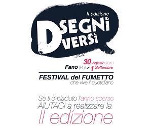 Dal 30 agosto la seconda edizione di Disegni Diversi, Festival del fumetto che vive il quotidiano Dal 30 agosto la seconda edizione di Disegni Diversi, Festival del fumetto che vive il quotidiano