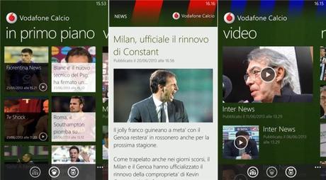 VODAFONE CALCIO DISPONIBILE PER WINDOWS PHONE