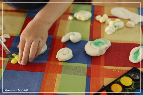 Prime figure in pasta di pane e acquerelli - Salt dough & watercolours