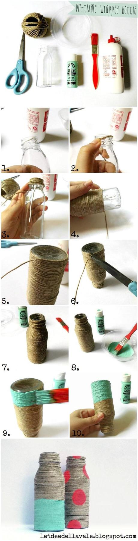 DIY wrapped bottle Photo Tutorial