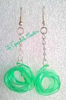 Orecchini in plastica riciclata