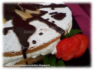 Torta di ricotta e pere alla nocciola e cioccolato