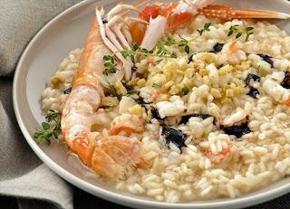 Risotto con scampi al balsamico