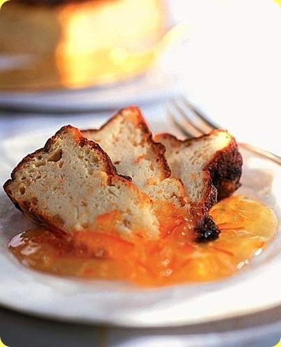 Cheese-cake di ricotta con salsa all'arancio