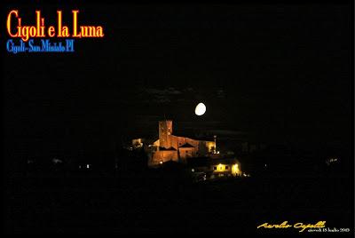 la luna su Cigoli, questa notte