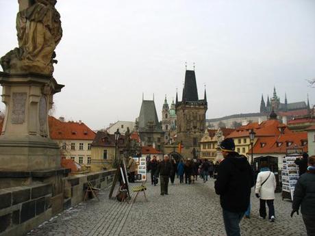 Praga sotto la neve