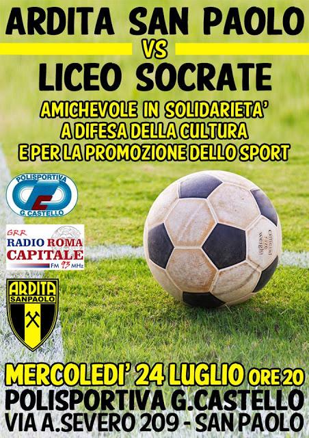 Ardita San Paolo vs Liceo Socrate, il calcio popolare a difesa della cultura