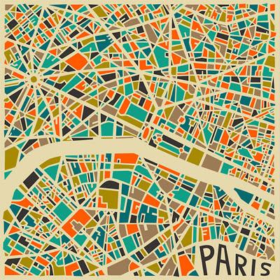 Illustration _ Abstract City Maps _ Jazzberry Blue