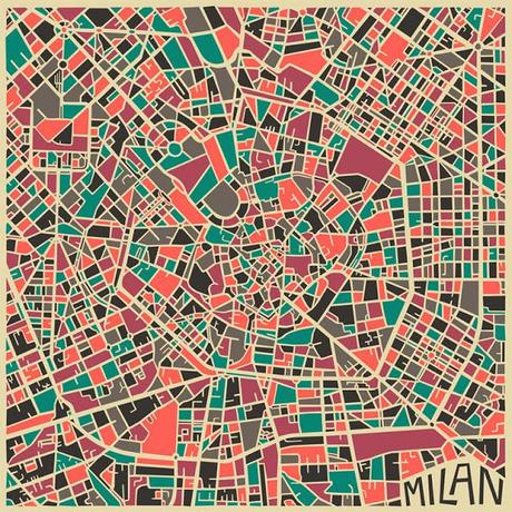 Illustration _ Abstract City Maps _ Jazzberry Blue