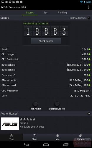 Nuovo Nexus 7 AnTuTu