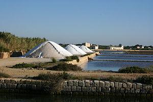 Salt evaporation ponds at Marsala, Sicily Deut...