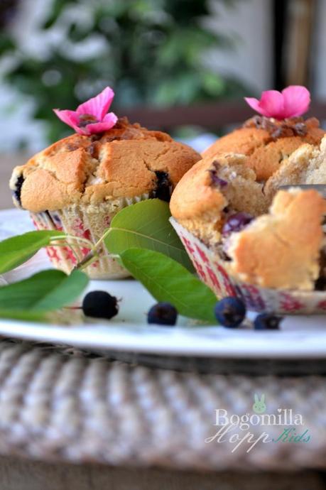 Muffin con Amelanchier al sentore di viola