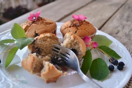 Muffin con Amelanchier al sentore di viola