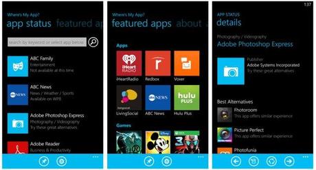 Where's My App è disponibile anche per Windows Phone