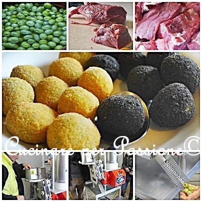 olive all'ascolana- lavorazione