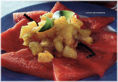 Carpaccio di Anguria con Ananas alla Vaniglia