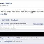 Sara Tommasi: “Conto in banca aumentato”. È lei o hacker?