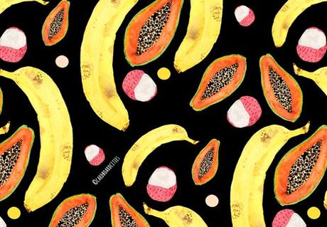 tropical-juice-pattern-in-black-by-laura-redburn