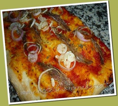 Pizza rossa con acciughe e cipolla (8)