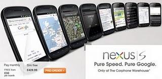 Nexus S a 429.99£ da Carphone Warehouse