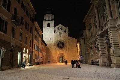 notte di neve a Trento