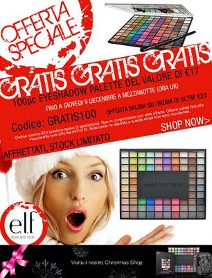 e.l.f. OFFERTA SPECIALE palette 100 in omaggio