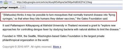 La fondazione Gates finanzia uno studio per trasformare zanzare in 'siringhe volanti' per somministrare vaccini