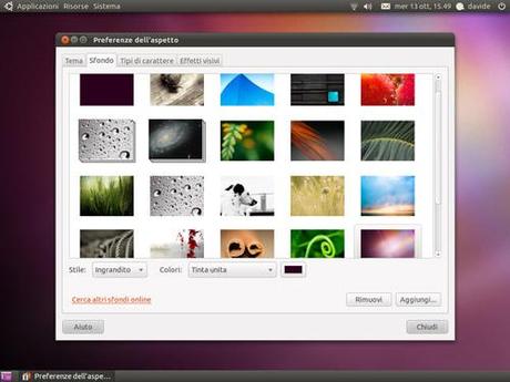 Figura 5: Gli sfondi di Ubuntu 10.10