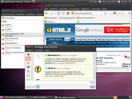 Figura 6: Le applicazioni di Ubuntu 10.01