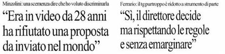 Tg1, Ferrario: “Il direttore decide ma senza emarginare”. Minzolini: “Dopo 28 anni di conduzione forse si può anche fare altro”