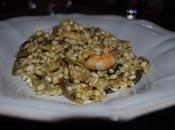 Orzotto carciofi, gamberi curry