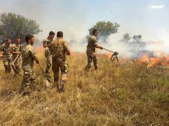 Corato/ Ambiente. Domato dai Bersaglieri di Altamura l’incendio sulla SP Corato Bisceglie, al km 19