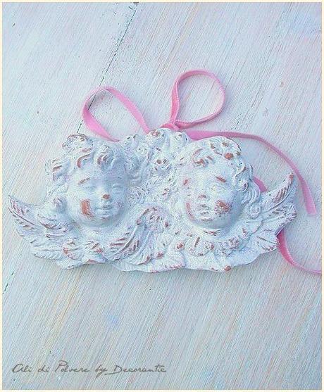 Angeli di terracotta in stile shabby chic