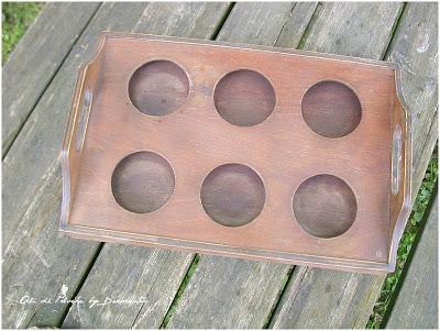 Il vassoio in legno prima e dopo