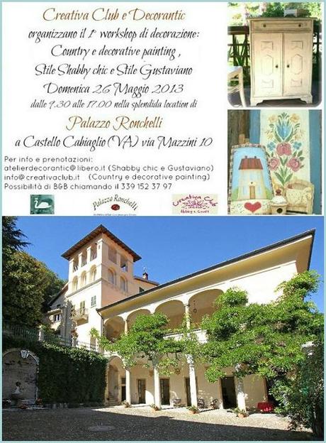 Workshop di decorazione a Palazzo Ronchelli